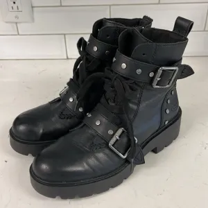 UGG Zorrah Studs Black Leather Women's Boots Size 9