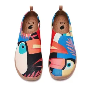 UIN Women's Slip On Casual Loafers Knitted Comfort Walking Shoes (Toucan)