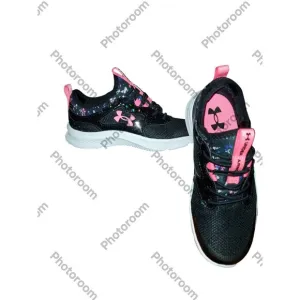 Under Armour Girls' UA Infinity 2.0 AL Printed Running Shoes Black/Black/Pink