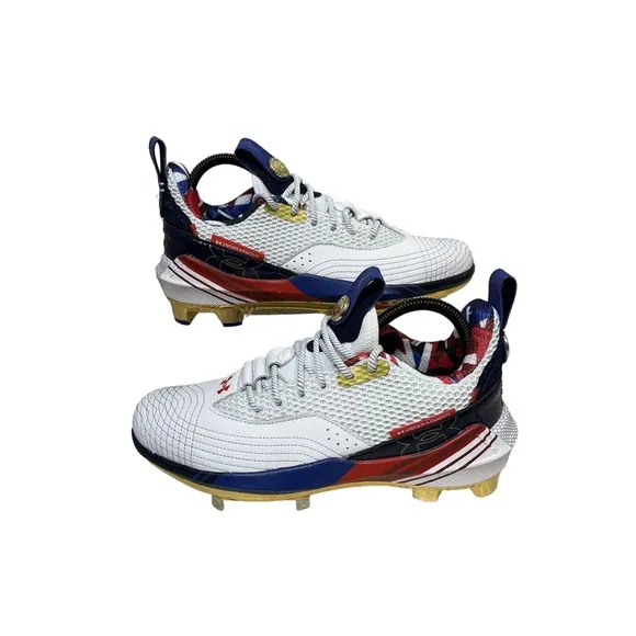 Under Armour Harper 7 USA ST HOVR Baseball Cleats 3025645-100 Men's Sz 8 New