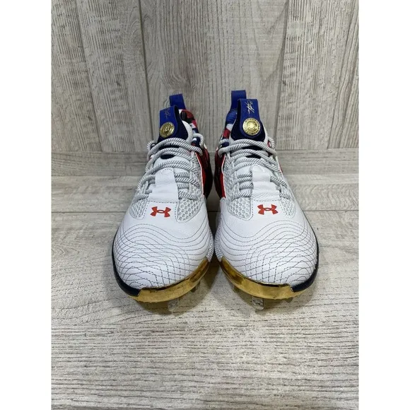 Under Armour Harper 7 USA ST HOVR Baseball Cleats 3025645-100 Men's Sz 8 New