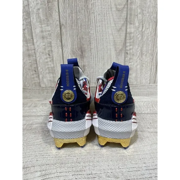Under Armour Harper 7 USA ST HOVR Baseball Cleats 3025645-100 Men's Sz 8 New