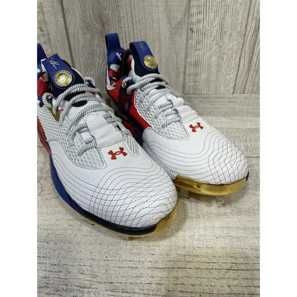 Under Armour Harper 7 USA ST HOVR Baseball Cleats 3025645-100 Men's Sz 8 New