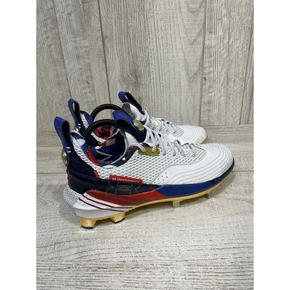 Under Armour Harper 7 USA ST HOVR Baseball Cleats 3025645-100 Men's Sz 8 New