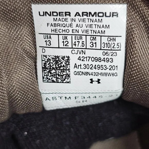 Under Armour Micro G Strikefast Tactical Tan - Men's Size 13