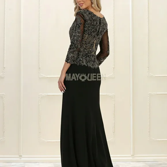 V neck lace bodice with sleeves, plus size available,black,gold,navy,rose