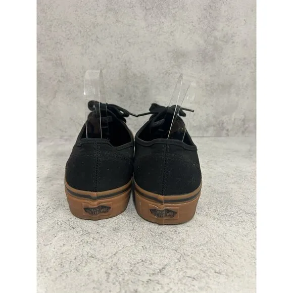 Vans Authentic Unisex Sneaker Black/Rubber Color Size M 8.5 / W 10
