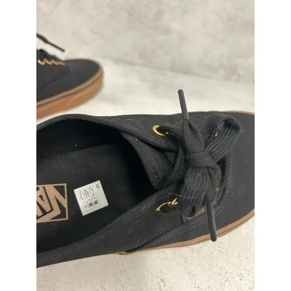 Vans Authentic Unisex Sneaker Black/Rubber Color Size M 8.5 / W 10