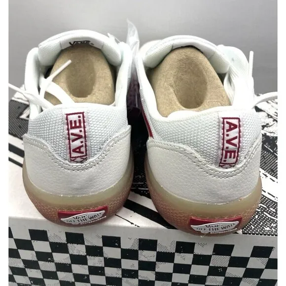 VANS AVE SKATE SPORT LEATHER  WHITE SHOES MEN'S SIZE 6.0