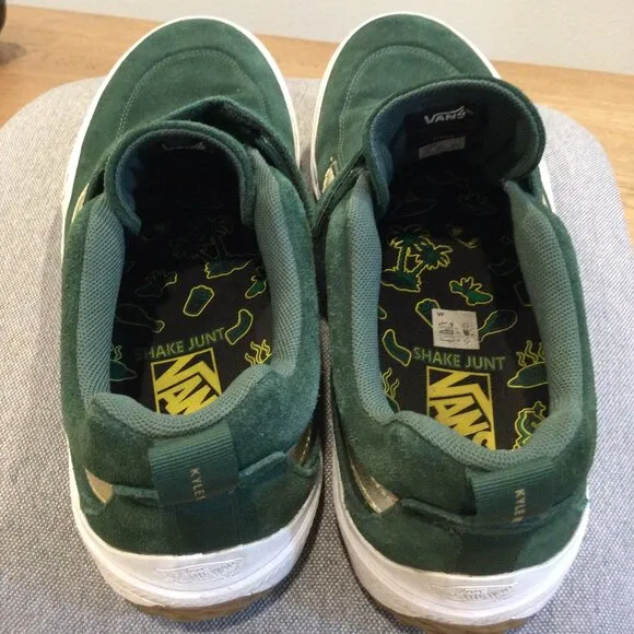 Vans Kyle Walker Pro 2 Skate Shoes &quot;Shake Junt&quot; Forest Green Gold Men's Size 12