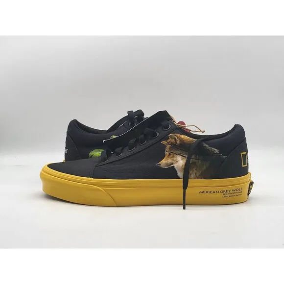 Vans National Geographic Animals Wom Size 5.5 Old Skool Skateboarding Shoes