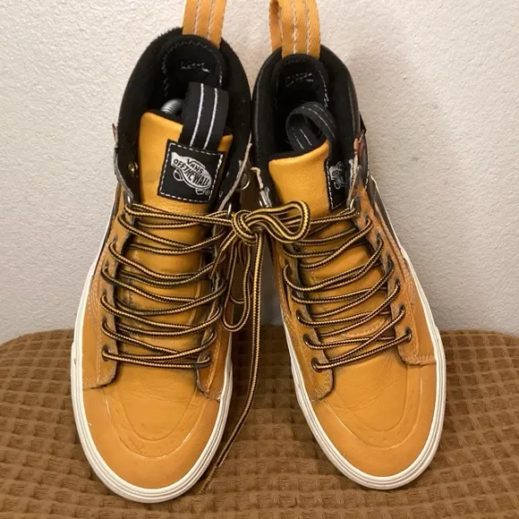 Vans Sneaker MTE 2 Sk8-Hi Men 6.5 Wmns 8 Black Yellow All Weather Hiking Boots