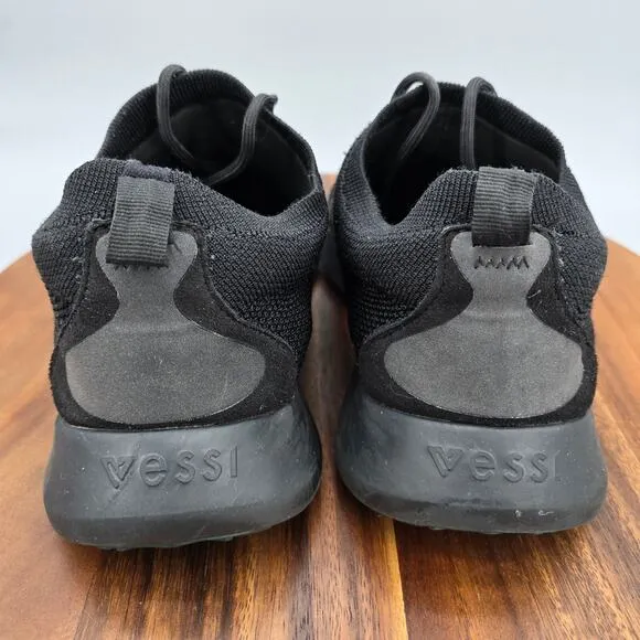 Vessi Everyday 2.0 Shoes Men's 8 Black Waterproof Athletic Running Sneakers