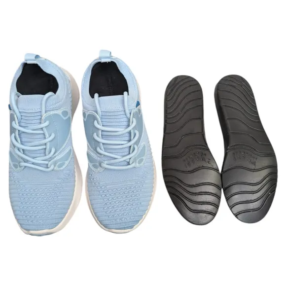 Vessi Everyday Move Sky Blue White Waterproof Dyma-Tex Lace Up Sneaker Womens 6
