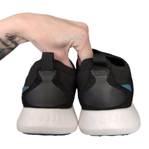 Vessi Everyday Move Slip On Onyx Black White Waterproof Dyma-Tex Sneaker Women 8