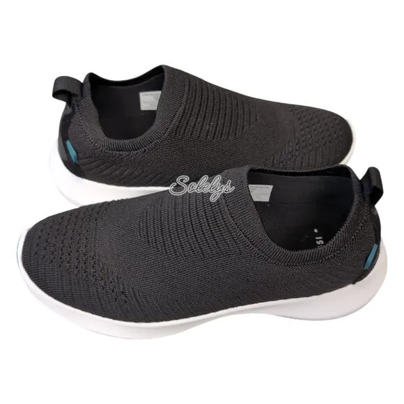Vessi Everyday Move Slip On Onyx Black White Waterproof Dyma-Tex Sneaker Women 8