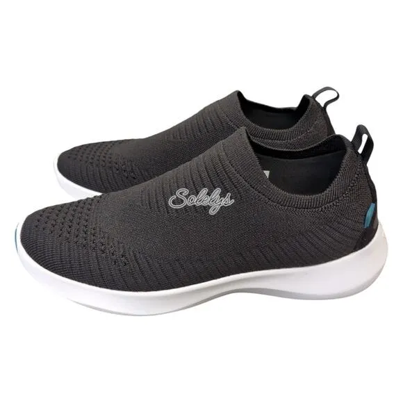 Vessi Everyday Move Slip On Onyx Black White Waterproof Dyma-Tex Sneaker Women 8
