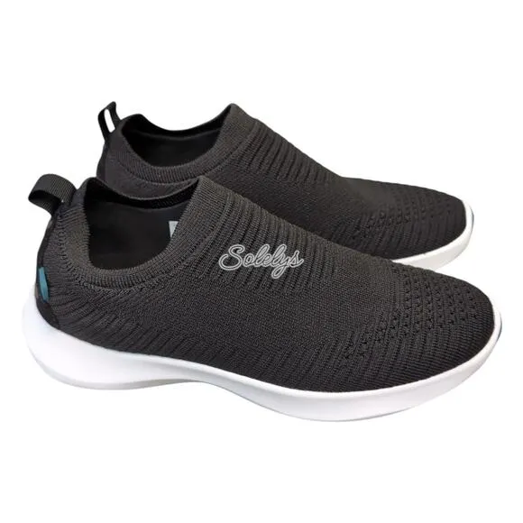 Vessi Everyday Move Slip On Onyx Black White Waterproof Dyma-Tex Sneaker Women 8