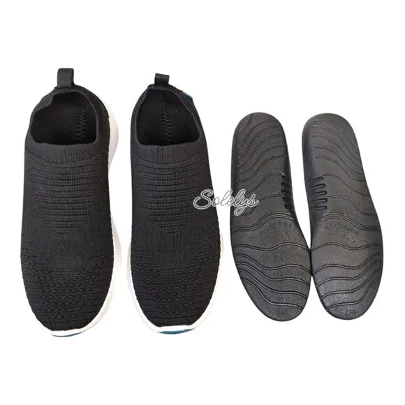 Vessi Everyday Move Slip On Onyx Black White Waterproof Dyma-Tex Sneaker Women 8