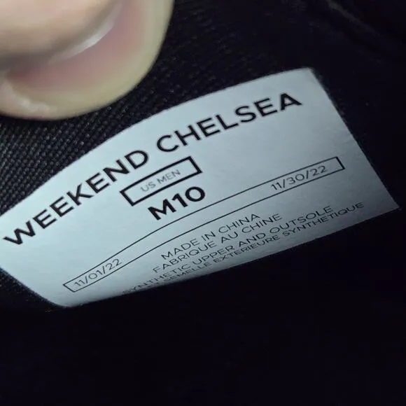 Vessi Weekend Chelsea Mens Size 10 Waterproof Shoes Sneakers Black White