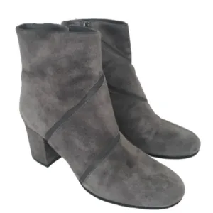 Via Spiga Suede Vero Cuoio Ankle Boots Block Heels
