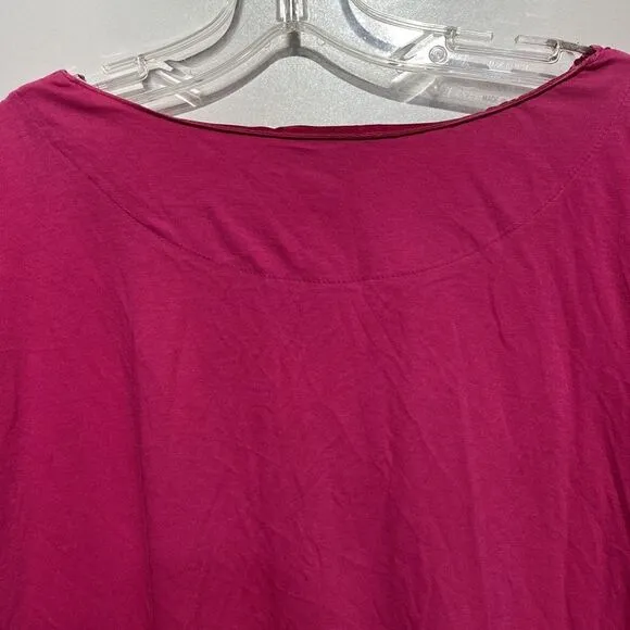 Victoria's Secret Women's Pink Embroidered Pocket 3/4 Sleeve Night Shirt Sz M/L