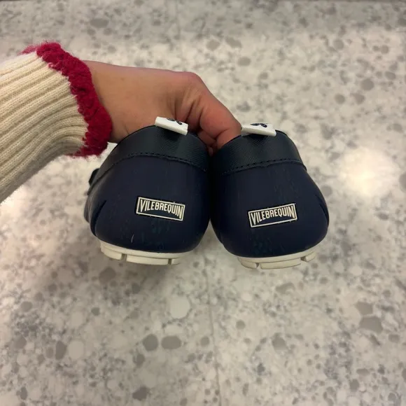 VILEBREQUIN Men’s Solid Waterproof Shoes In Navy Blue, Size 9