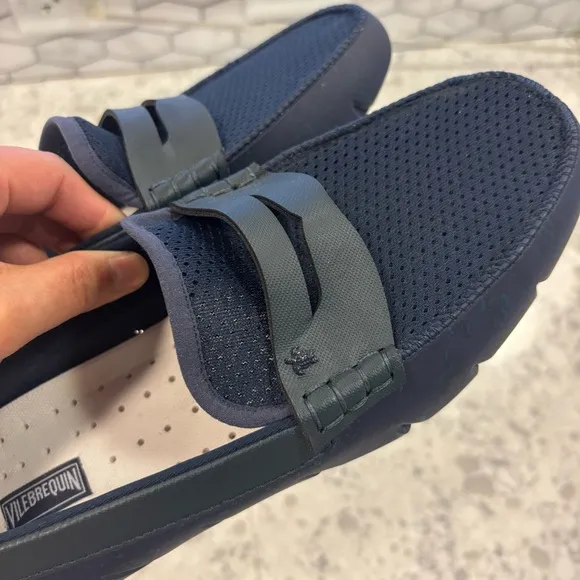 VILEBREQUIN Men’s Solid Waterproof Shoes In Navy Blue, Size 9