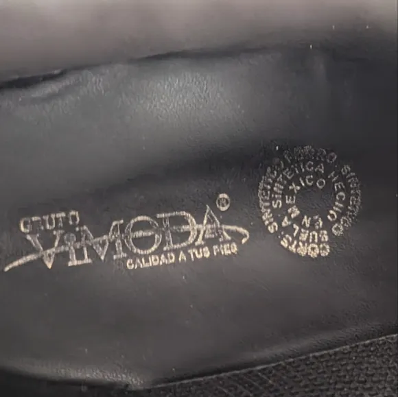 Vimoda Black high-heeled ankle boots with buckles Zippers Woman's Size 8.5