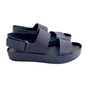 Vince Black Genuine Leather Double Strap Adjustable Platform Sandals 36.5 6.5