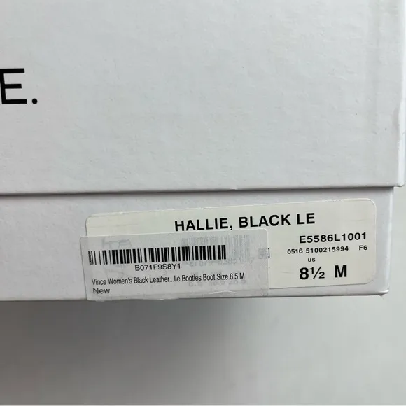 VINCE Boots 8.5 M Black Hallie Leather Ankle Chelsea Bootie Women’s NIB