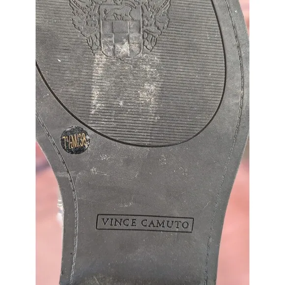 Vince Camuto Leather Studded strappy Women's Boots 7.5 gray