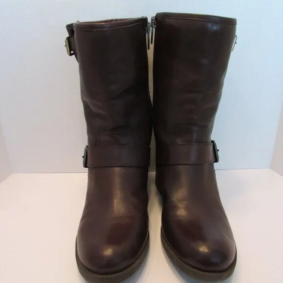 Vince Camuto Wyla Boots Leather Brown Midcalf Women’s Size 6.5