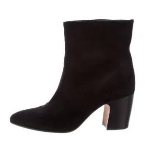 Vince Dryden Black Suede Heeled Bootie