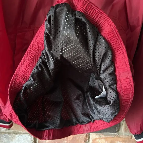 Vintage 90's Nike Windbreaker Jacket 1990s Women's XL Red Center Swoosh
