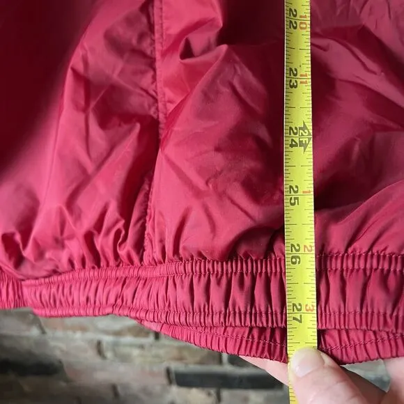 Vintage 90's Nike Windbreaker Jacket 1990s Women's XL Red Center Swoosh