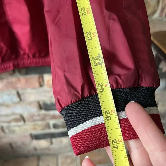 Vintage 90's Nike Windbreaker Jacket 1990s Women's XL Red Center Swoosh