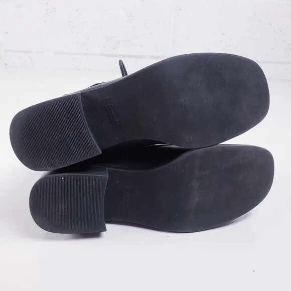 Vintage 90s y2k Bratz Square Toe Chunky Heel Black Ankle Boots Black Size 7.5