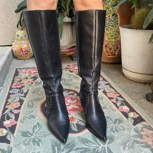 Vintage black Michael Kors all leather boots