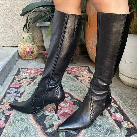 Vintage black Michael Kors all leather boots