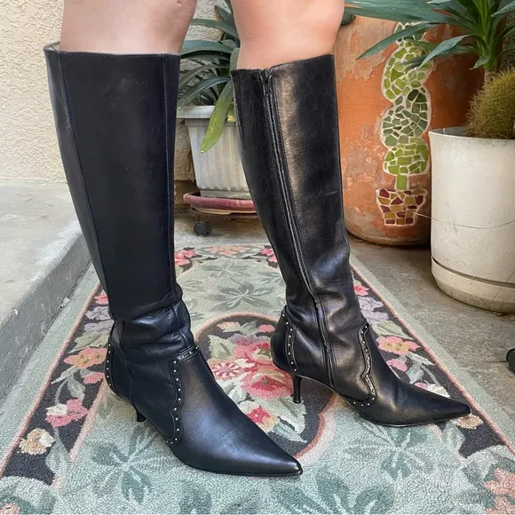Vintage black Michael Kors all leather boots