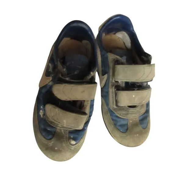 Vintage Boys Nike Toddler Shoes Sneakers Waffle Velcro 1983 Sz 9 831101KC6 Blue