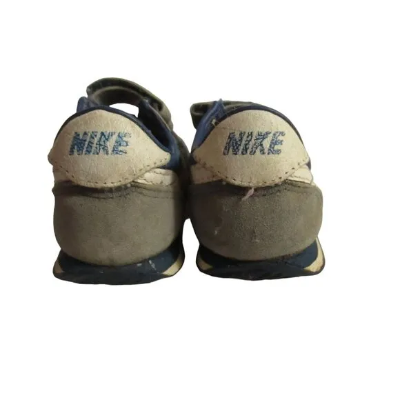 Vintage Boys Nike Toddler Shoes Sneakers Waffle Velcro 1983 Sz 9 831101KC6 Blue
