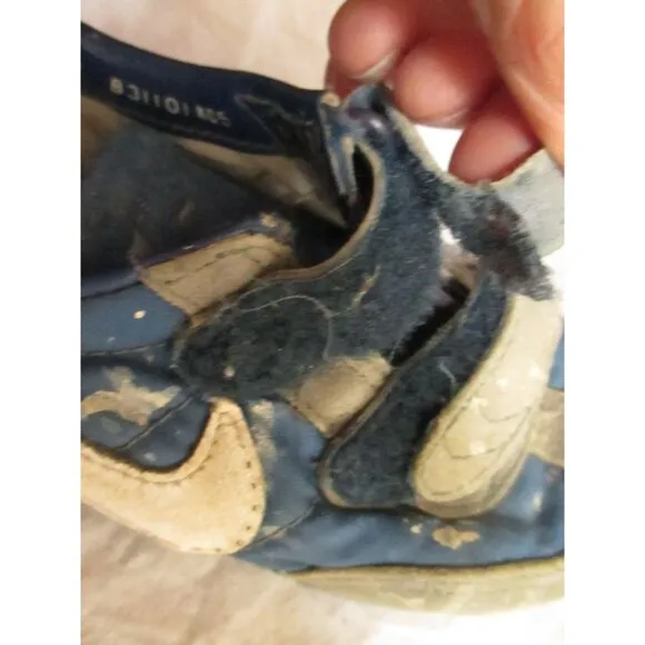 Vintage Boys Nike Toddler Shoes Sneakers Waffle Velcro 1983 Sz 9 831101KC6 Blue