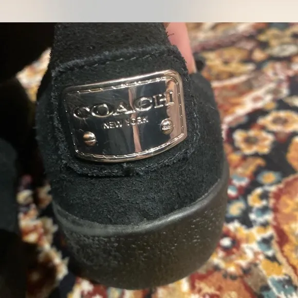 Vintage Coach Black suede Thelma boots