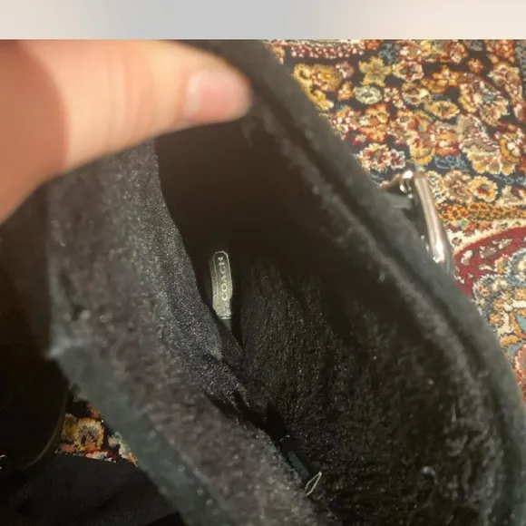Vintage Coach Black suede Thelma boots