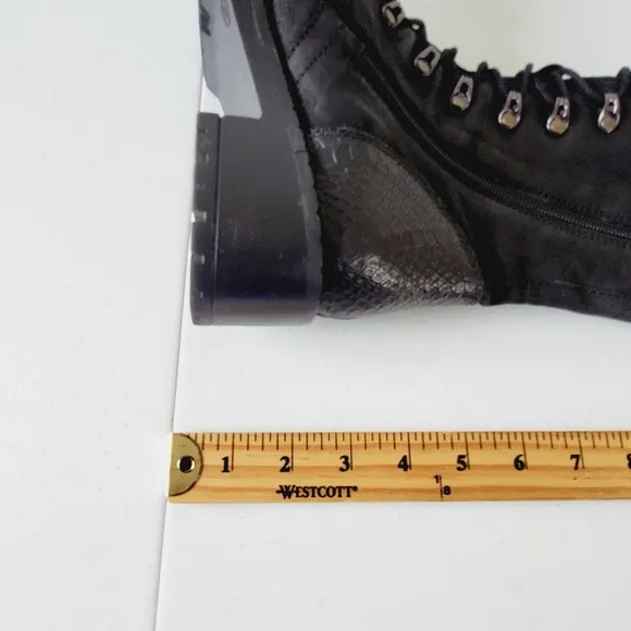 Vintage Foundry Co. Henrietta Tall Boots Size 8 Leather Lace-up and Zip Grunge
