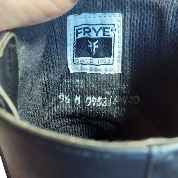 Vintage Frye Campus Boots Black Leather  Short Boots Moto Motorcycle Men's
