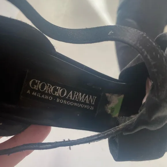 Vintage Giorgio Armani satin heels