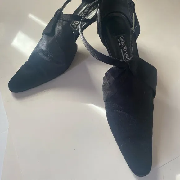Vintage Giorgio Armani satin heels